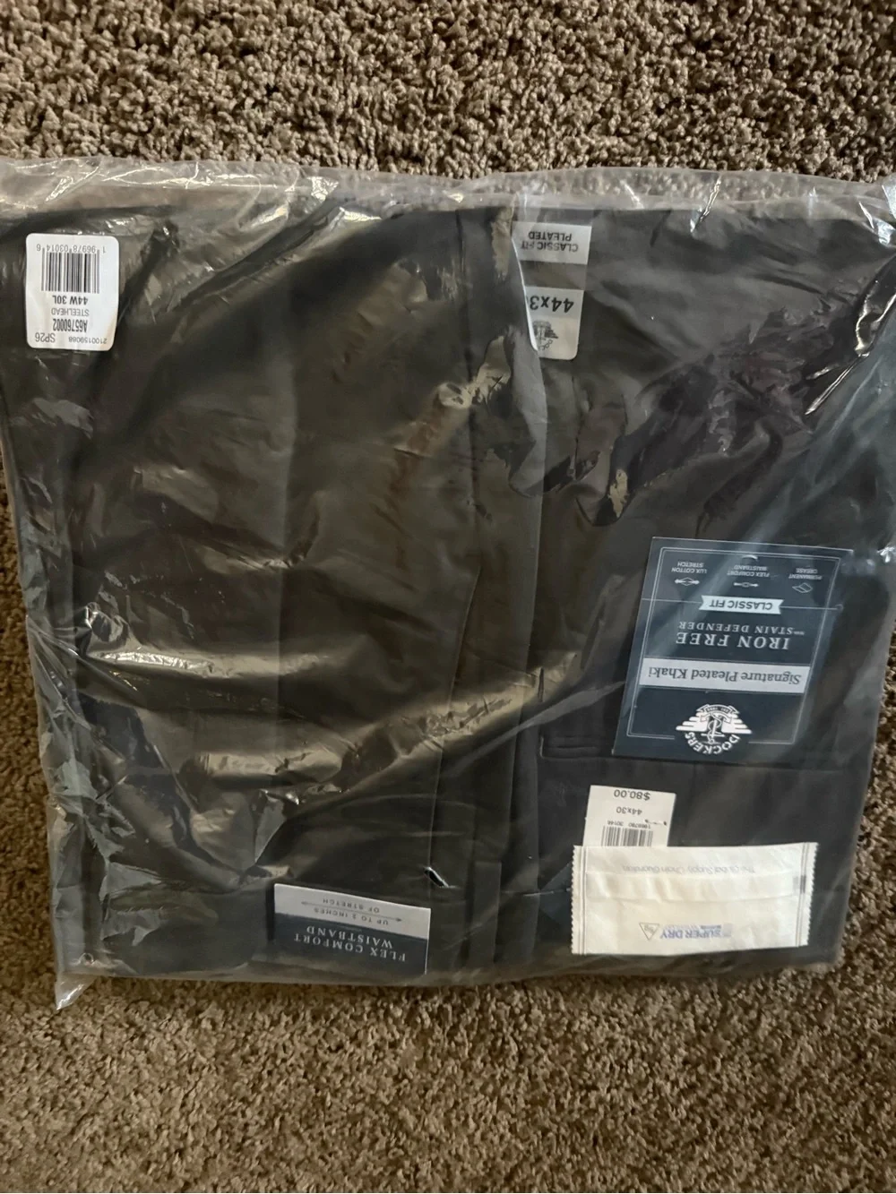 Dockers pleated no iron pants